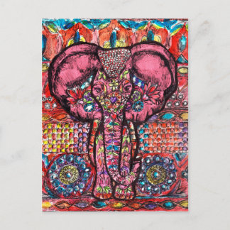 India Elephant Briefkaart