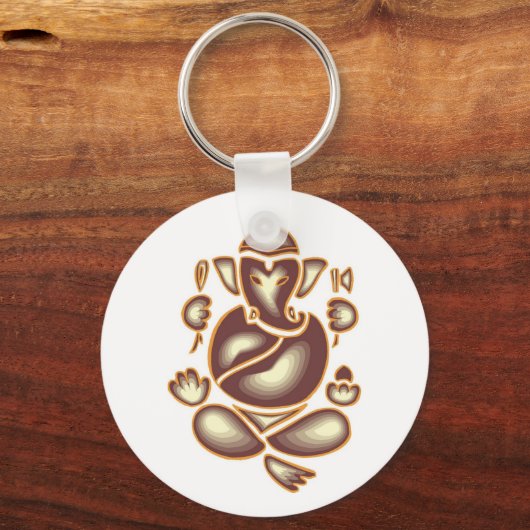 India Elephant Meditation Sleutelhanger (Voorkant)