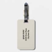 India Elephant Vintage Travel Love Waterverf Bagagelabel (Achterkant verticaal)