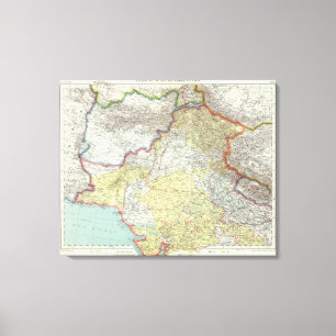 India en Afghanistan Canvas Afdruk