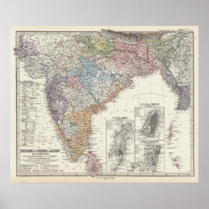 India en Centraal-Azië Poster