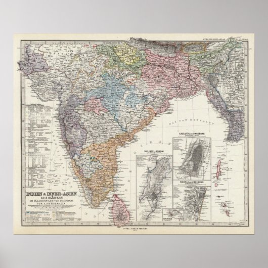 India en Centraal-Azië Poster (Voorkant)