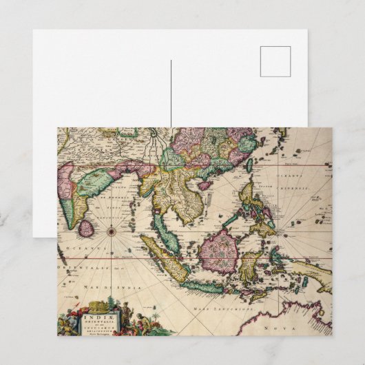 India en Ceylon naar Australië Briefkaart (Voorkant / Achterkant)