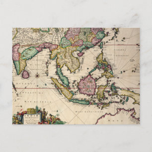 India en Ceylon naar Australië Briefkaart