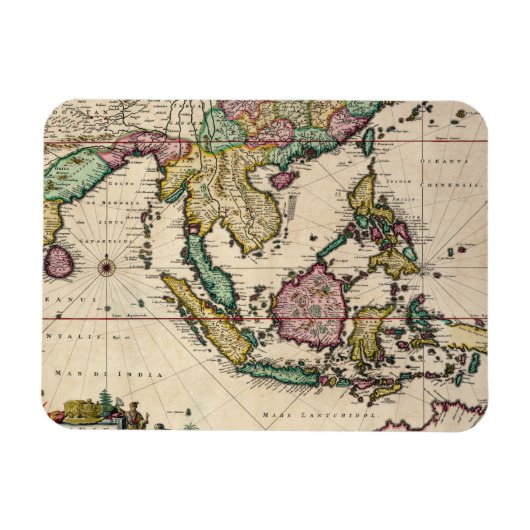 India en Ceylon naar Australië Magneet (Horizontaal)