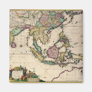 India en Ceylon naar Australië Magneet