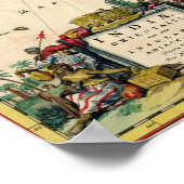 India en Ceylon naar Australië Poster (Hoek)