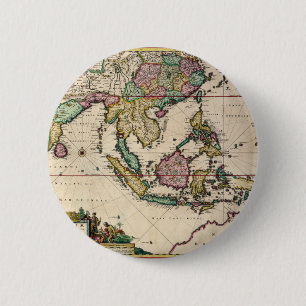 India en Ceylon naar Australië Ronde Button 5,7 Cm