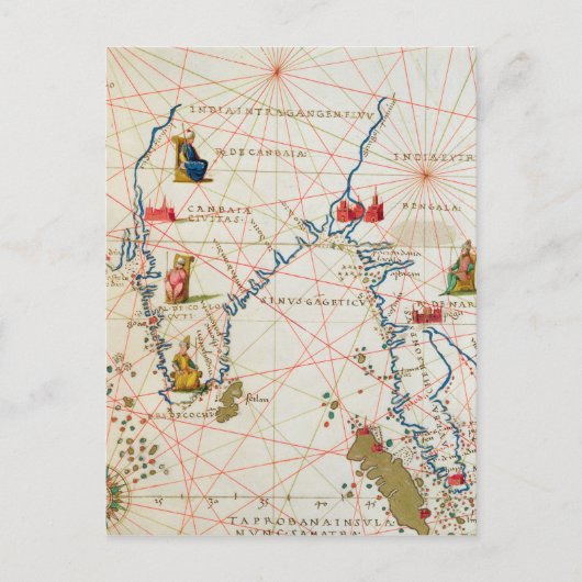 India en Maleisië Briefkaart (Voorkant)