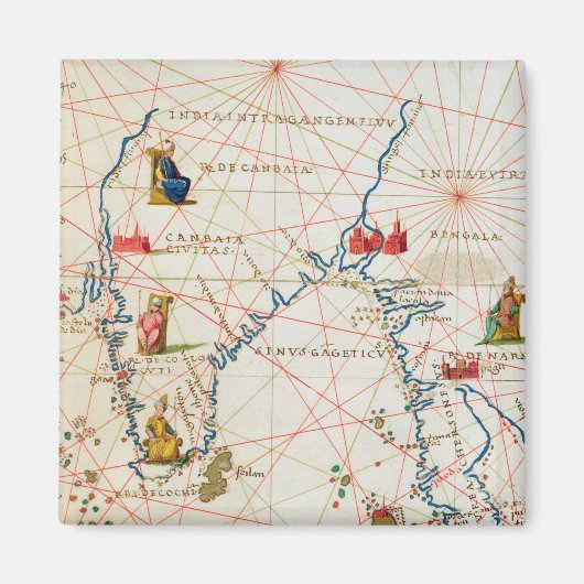 India en Maleisië Magneet (Voorkant)