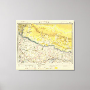 India en Nepal Canvas Afdruk