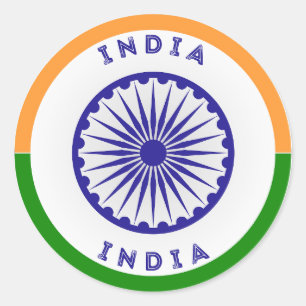 India Erfgoed Embleem Ronde Sticker