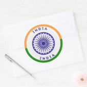 India Erfgoed Embleem Ronde Sticker (Envelop)