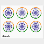 India Erfgoed Embleem Ronde Sticker (Vel)