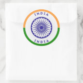 India Erfgoed Embleem Ronde Sticker (Tas)