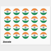 India Fisheye Flag Sticker (Vel)