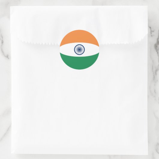 India Fisheye Flag Sticker (Tas)