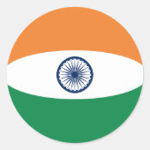 India Fisheye Flag Sticker (Voorkant)