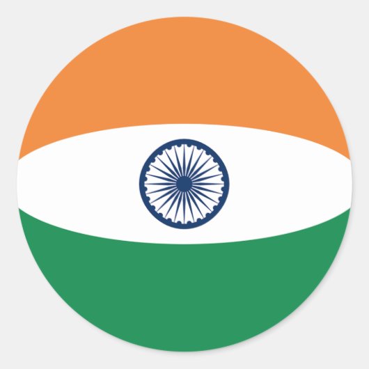 India Fisheye Flag Sticker (Voorkant)