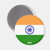 India Flag Charming Patriottic Magneet (Voorkant / Achterkant)