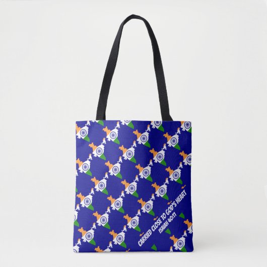 INDIA FLAG Christelijk Isaiah CUSTOM Tote Bag (Voorkant)