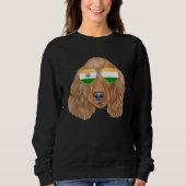 India Flag Cocker Spaniel Dog India Pocket Trui (Voorkant)