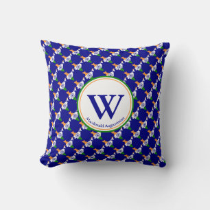 INDIA FLAG Custom Monogram Add Jouw naam BLUE Kussen