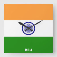 India Flag Dazzling Patriotic Square