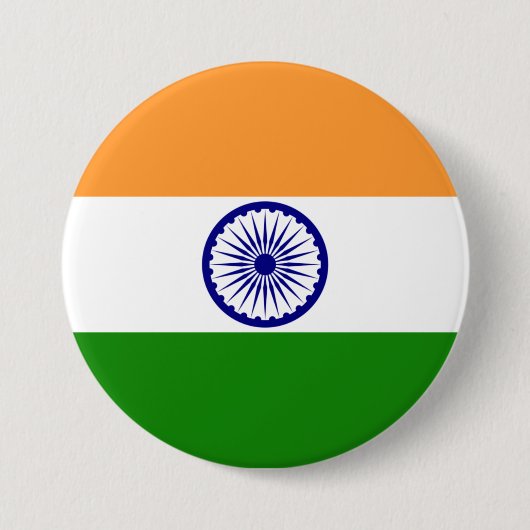 India Flag Design Pin Button (Voorkant)