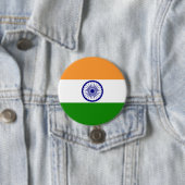 India Flag Design Pin Button (In situ)