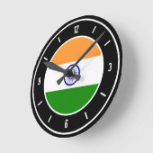India Flag Elegant Ronde Klok (Hoek)