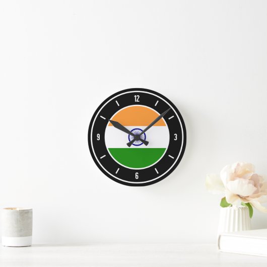 India Flag Elegant Ronde Klok (Huis)