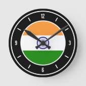 India Flag Elegant Ronde Klok (Voorkant)