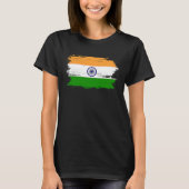 India Flag for Proud German Indian T-shirt (Voorkant)