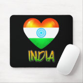 India Flag Heart Cutout Muismat (Met muis)