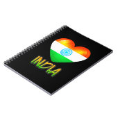 India Flag Heart Cutout Notitieboek (Linkerzijde)