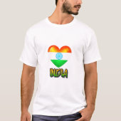 India Flag Heart Cutout T-shirt (Voorkant)