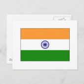 India FLAG International Briefkaart (Voorkant / Achterkant)
