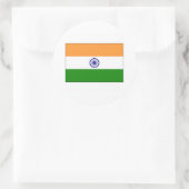 India FLAG International Ronde Sticker (Tas)