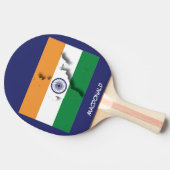 INDIA FLAG & MAP Persoonlijke BLUE Tafeltennisbatje (Zijkant)