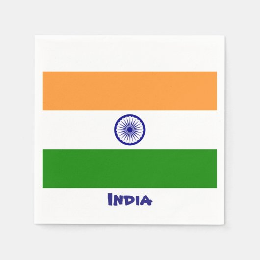 India Flag Napkins Servet (Voorkant)