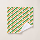 INDIA FLAG Personalized ScriptWHITE Bad Handdoek (Wasdoekje)