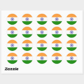 India flag  ronde sticker (Vel)