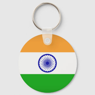 India Flag Sleutelhanger, Basic Button Sleutelhang Sleutelhanger