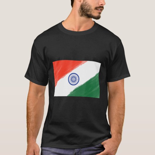 India Flag Souvenir Heritage Travel T-shirt (Voorkant)