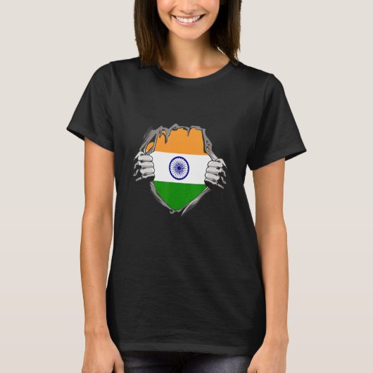 India flag t-shirt (Voorkant)