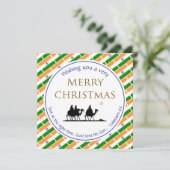 INDIA FLAG Three Wise Mannen INDIAN Kerstmis Feestdagenkaart (Staand voorkant)
