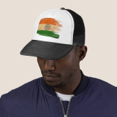 India Flag Trucker Hat Pet (In situ)