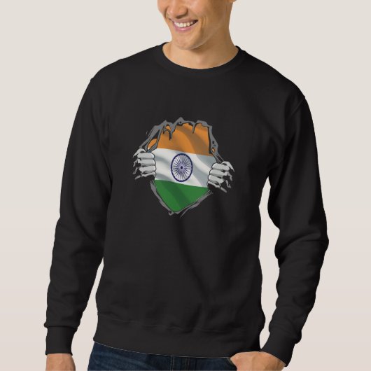 India flag under clothing Indian Indian Trui (Voorkant)