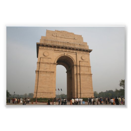 India Gate Delhi Foto Afdruk (Voorkant)